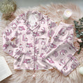 Disney Cheshire Cat Satin Pajamas, Disney Cat Button Satin Set, Alice Wonderland Pajamas, Disney Princess Shirt, Women's Lounge Set Gift