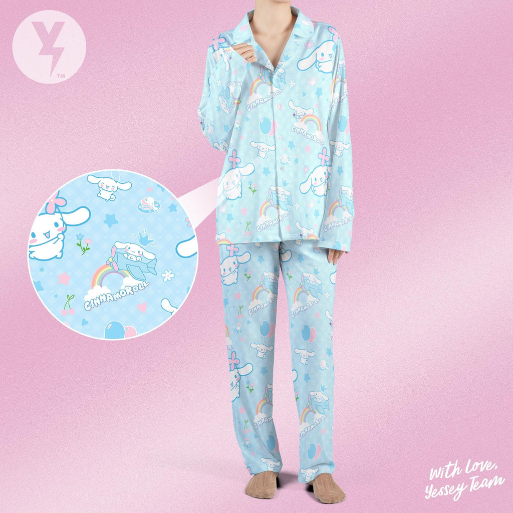 Little Fluffy Puppy Pajamas Set, Japan Kawaii Sleepwear, Japan Character Shirt, Family Matching Pajamas shirt