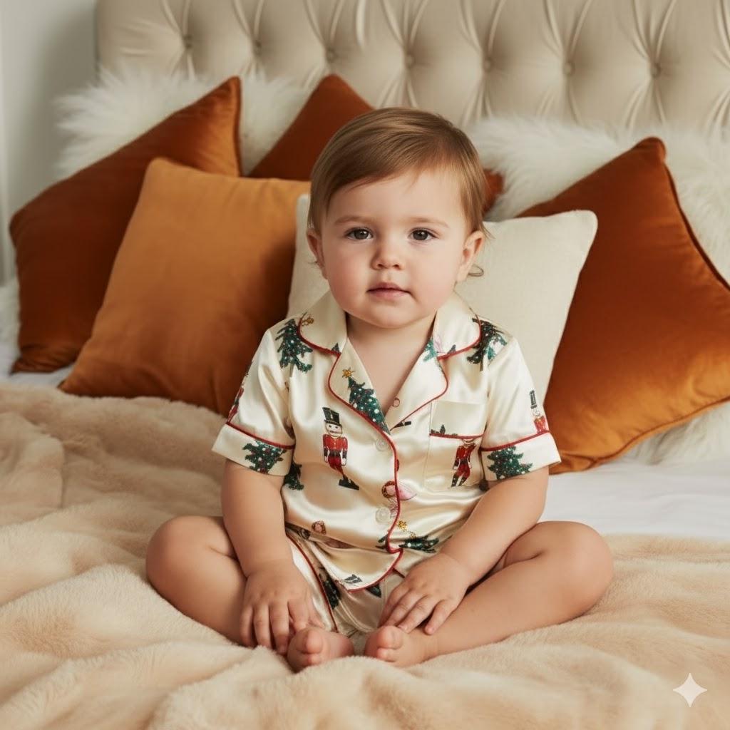 Nutcracker Ballet Satin Pajamas Set, Christmas Pajamas, Christmas Nutcracker Pajamas, Nutcracker Pajamas, Family Christmas Cozy Season Pjs