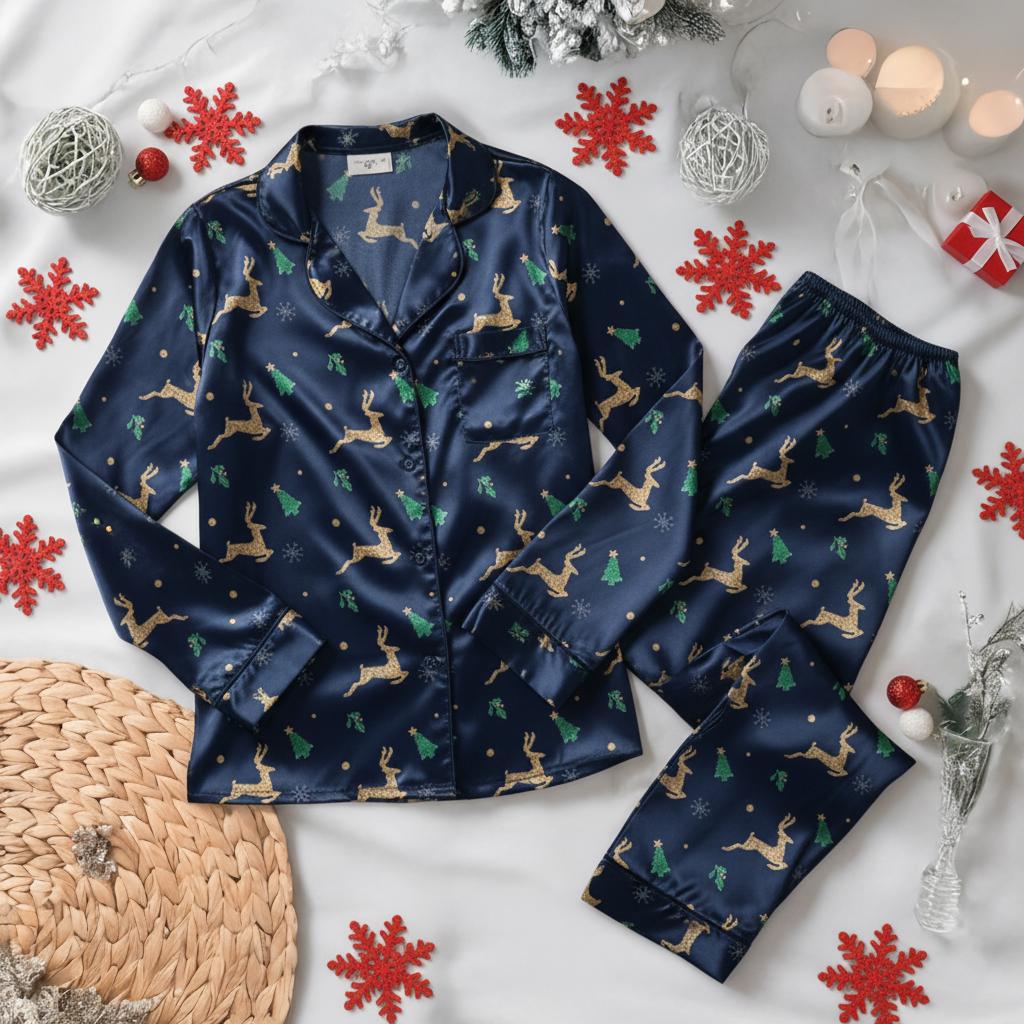 Personalized Family Christmas satin Pajamas set, Christmas pjs for Family, Holiday Pajamas, Family Pajama Sets, Christmas Gifts,Family Gifts