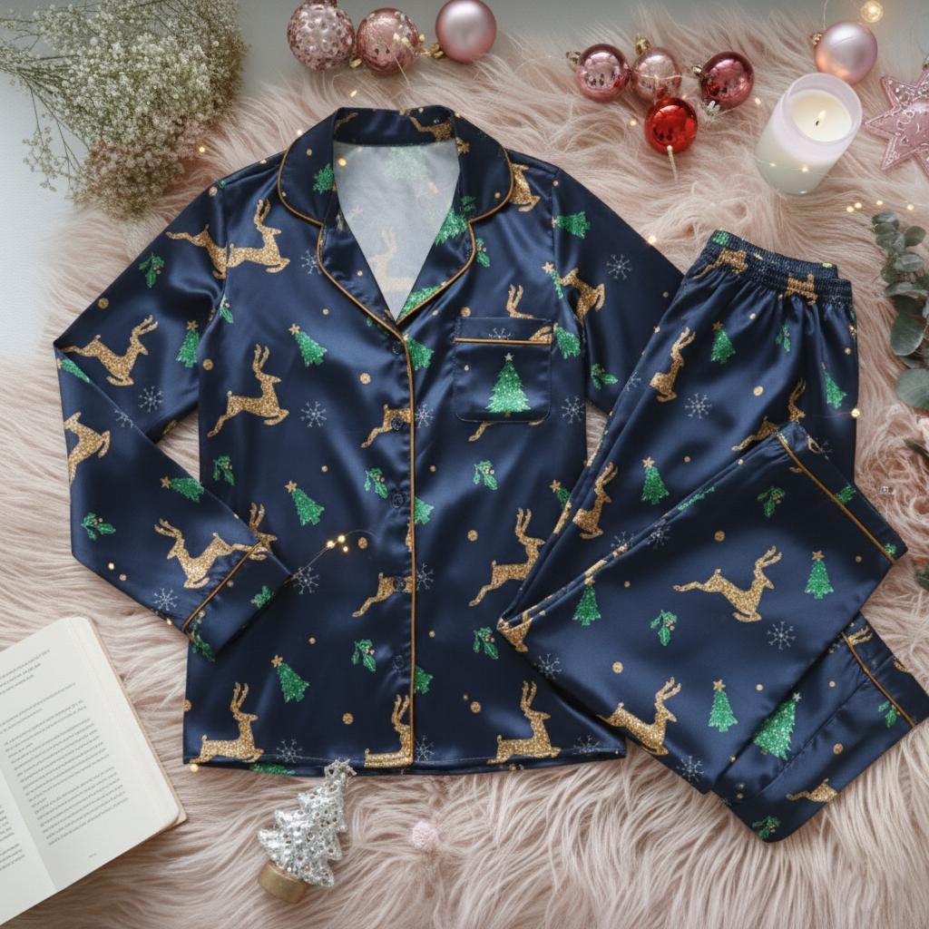 Personalized Family Christmas satin Pajamas set, Christmas pjs for Family, Holiday Pajamas, Family Pajama Sets, Christmas Gifts,Family Gifts
