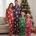 Custom Face Family Christmas Satin Pajamas Set, Personalized Photo Pajamas, Photo and Face Pajama, Family Matching Christmas Pajamas