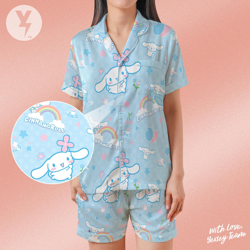 Little Fluffy Puppy Pajamas Set, Japan Kawaii Sleepwear, Japan Character Shirt, Family Matching Pajamas shirt