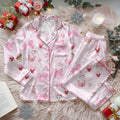 Coquette Bow Marie Cat Christmas Satin Pajamas Set, Marie The Aristocats Pijama Set, Disneyland Matching Pajamas, Girly Disney Sleepwear