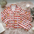 Mickey & Friends Christmas Satin Pajamas Set, Disney Very Merry Christmas Stockings Pjs, Disney Christmas Party Pajamas, Family Matching Pjs