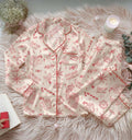 Vintage Christmas Pattern Pajamas Set, Custom Family Holiday Pajamas, Xmas Pajamas Sets, Winter Season Sleepwear, Merry Christmas Pjs