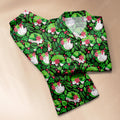 Shaymin Pajamas Set Grass Hedgehog Anime Sleep Forest Loungewear Polyester Blend Tropical Couples Pajamas Set