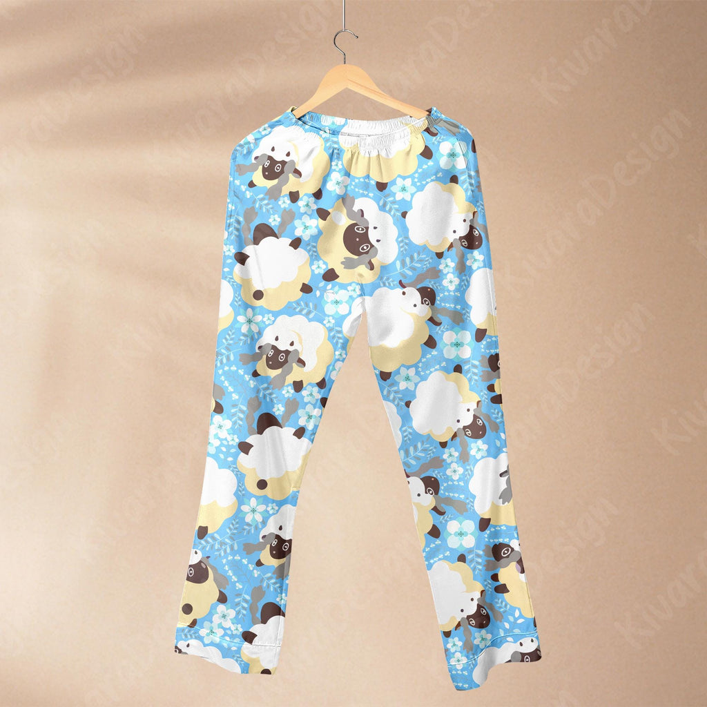 Wooloo Pajamas Set Fluffy Sheep Anime Loungewear Polyester Blend Couples Manga Cozy Nights Gifts