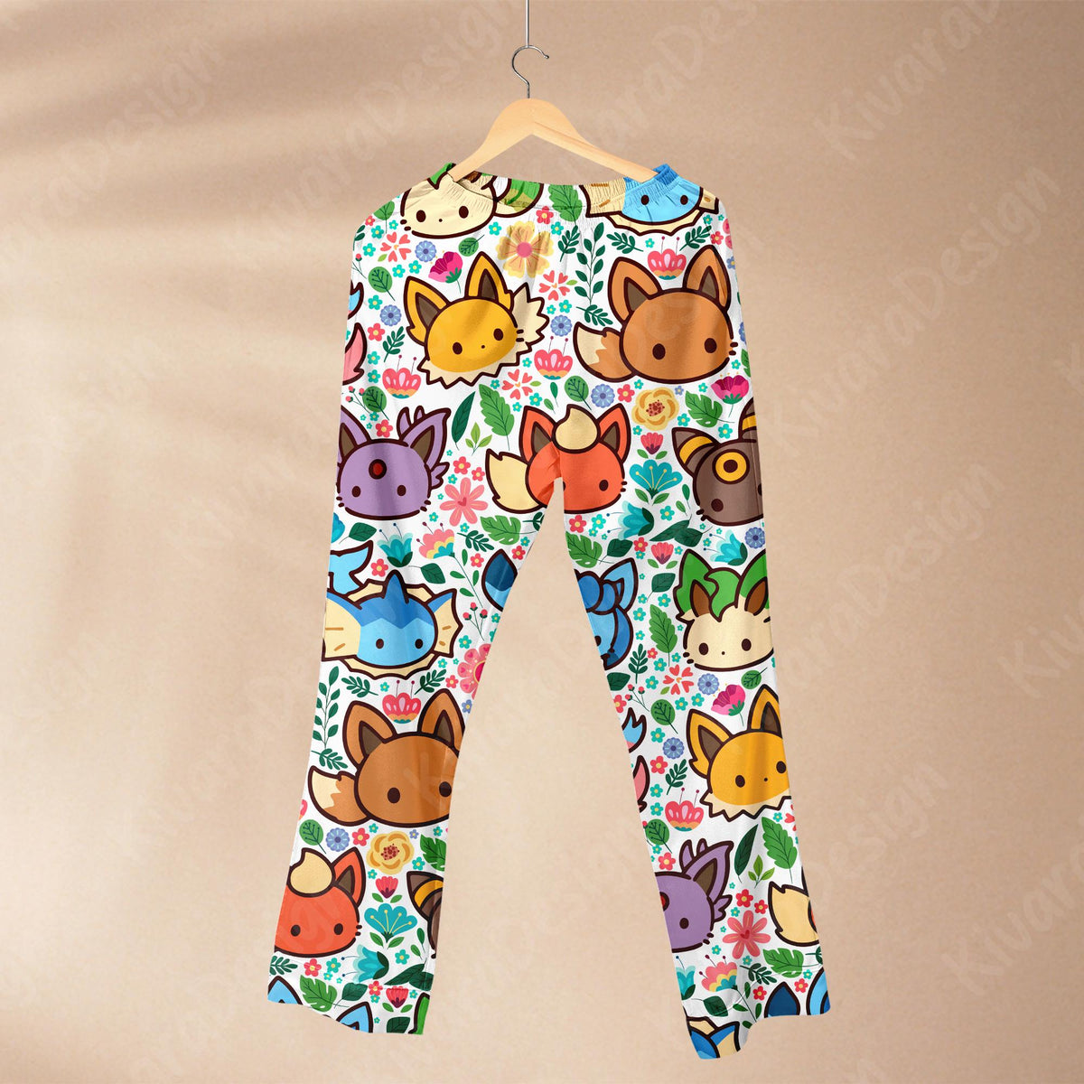 Eeveelutions Pajamas Set Playfully Legendary Evolution Anime Loungewear Polyester Blend Couples Manga Gifts