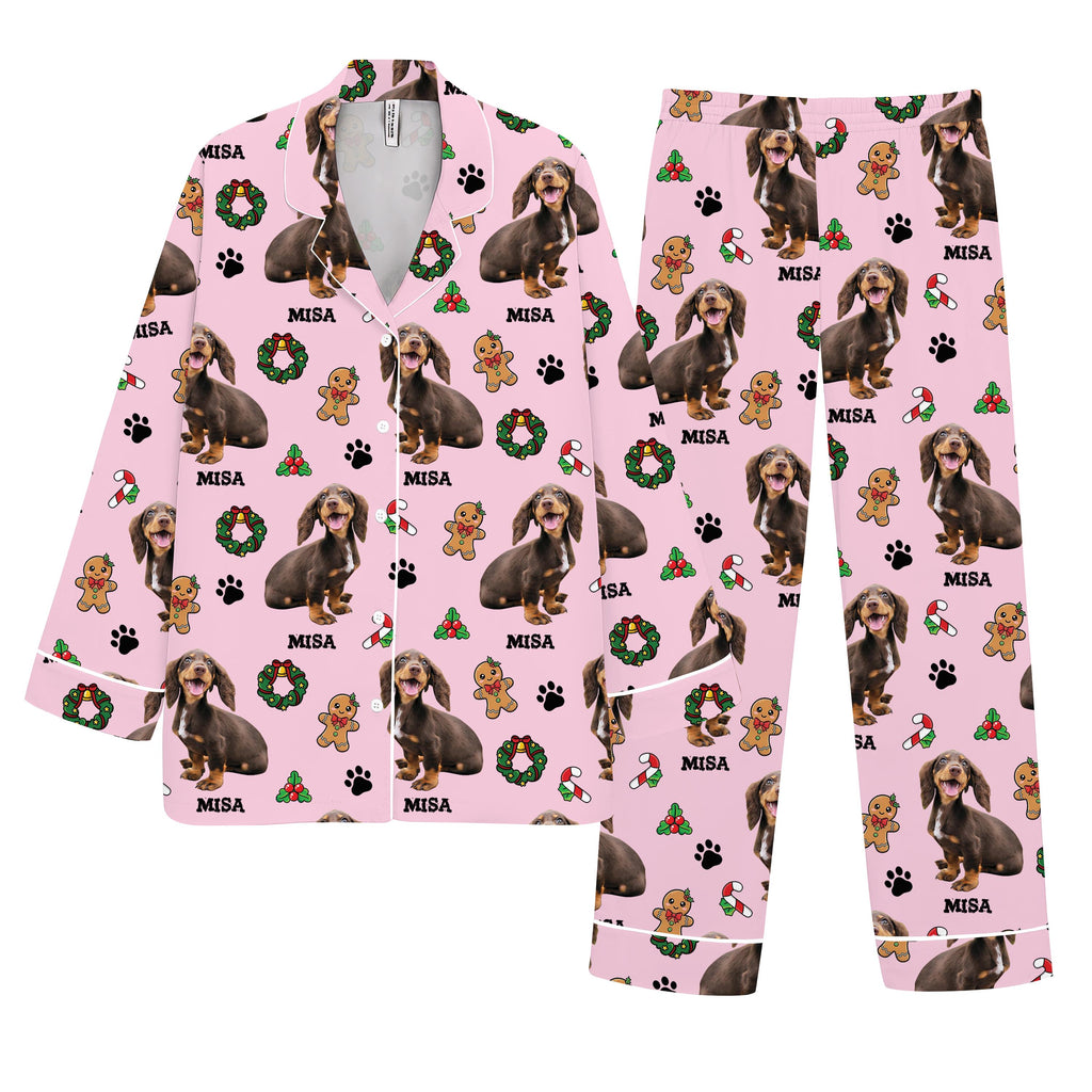 Personalized Face Pajamas Set, Custom Photo Sleepwear, Pet Lover Gift