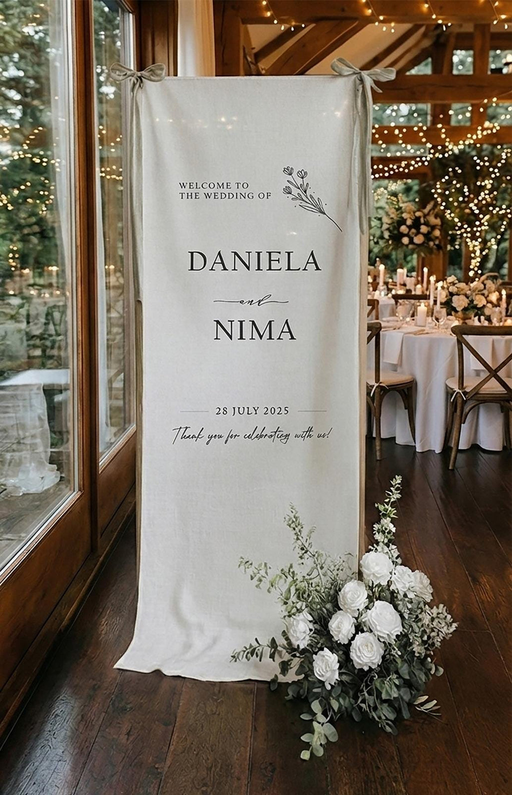 Modern Wedding Welcome Sign, Fabric Sign, Fabric Welcome Sign, Custom Linen Sign, Boho Wedding, Wedding Welcome Signs