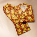 Fennekin Art Pajama Set, Soft Polyester Anime Sleepwear Fox Manga Gamer Cozy Set