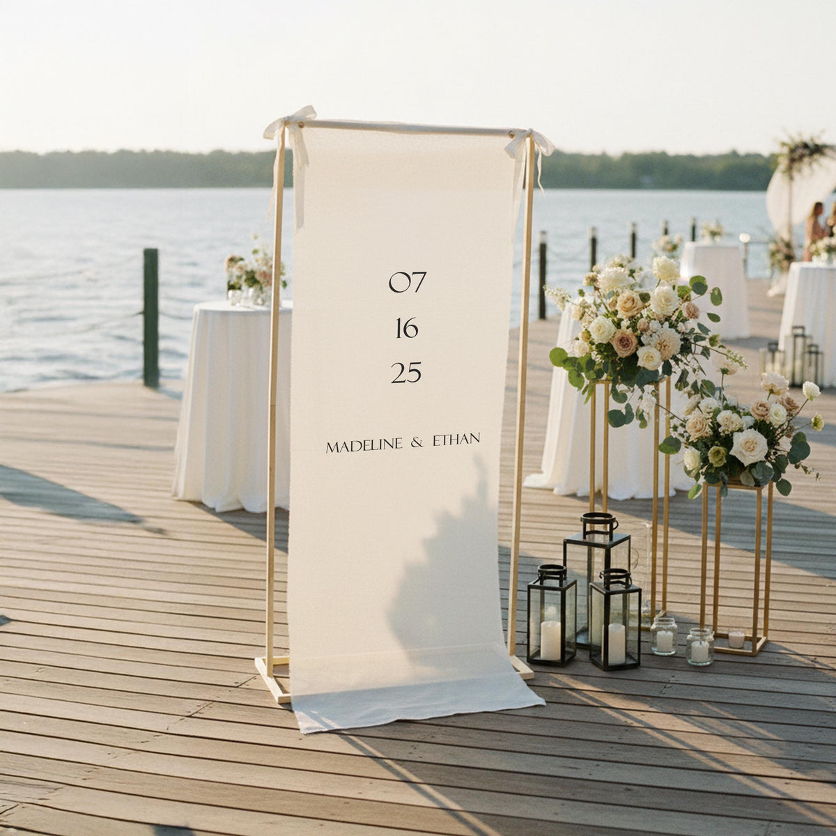 Wedding Welcome Sign, Linen or Fabric Welcome Wedding Sign, Boho Lace Custom Event Sign, Engagement & Guestbook Signage