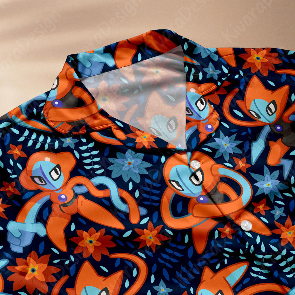 Deoxys Form Pajama Set, Legendary Soft Polyester Anime Sleepwear Robot Manga Gamer Cozy Set