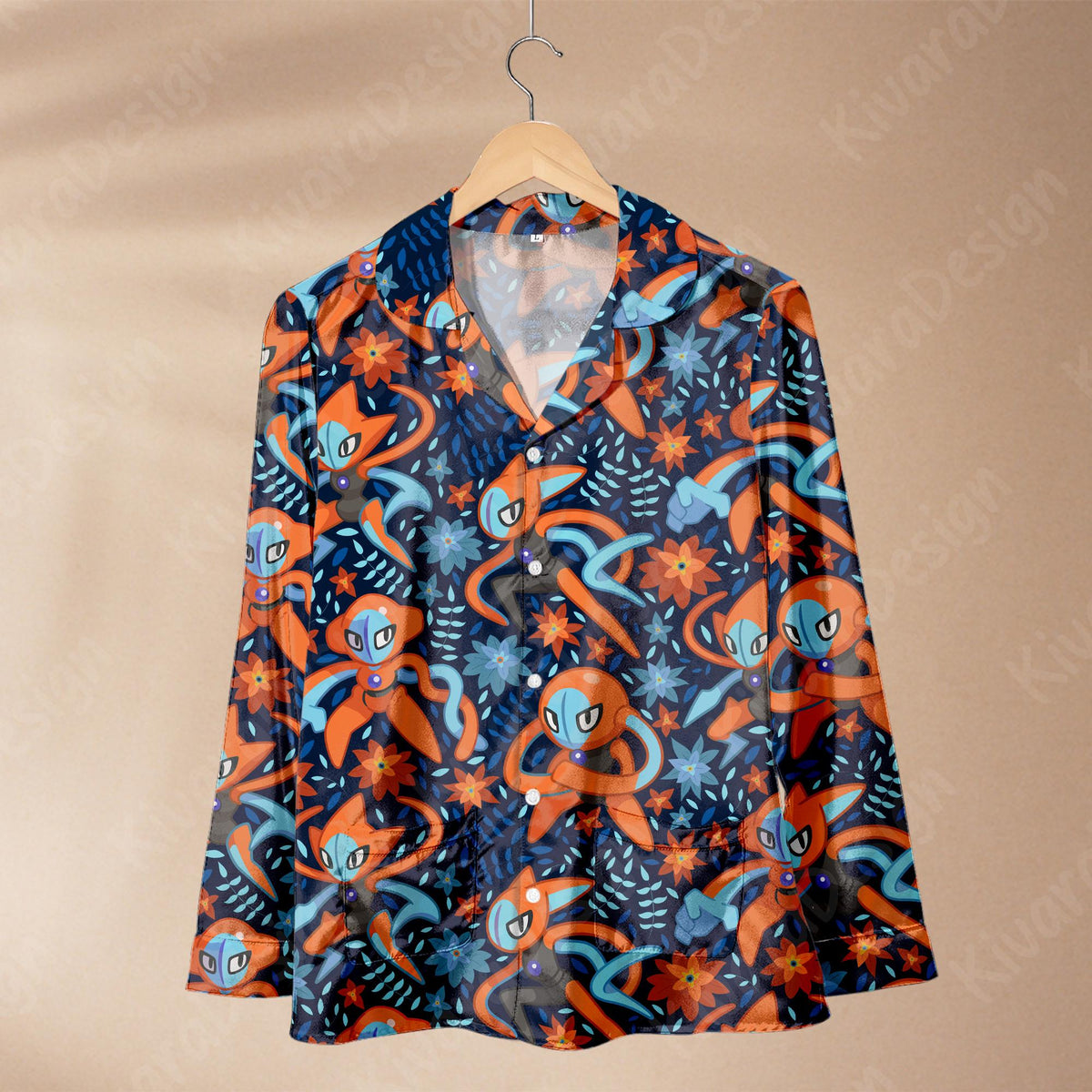Deoxys Form Pajama Set, Legendary Soft Polyester Anime Sleepwear Robot Manga Gamer Cozy Set