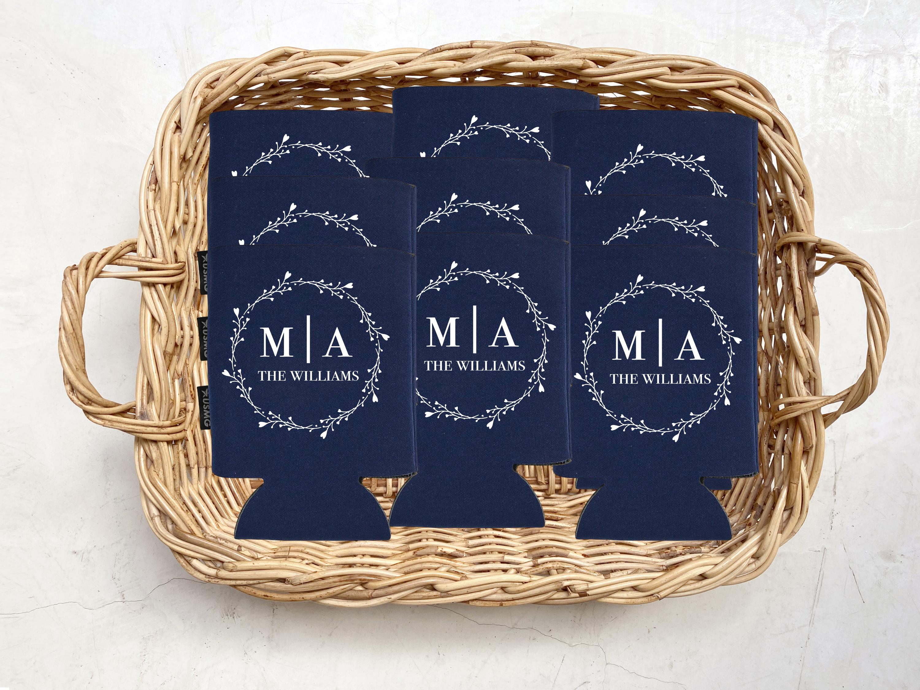 Personalized Wedding Can Coolers | Custom Can Coolers, Wedding Favors