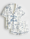 Mother of the Bride Pajama Set Silky Sleepwear Wedding Gift for Mom
