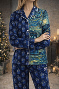 Novelty Pajama Set: Police Box & Starry Night Design