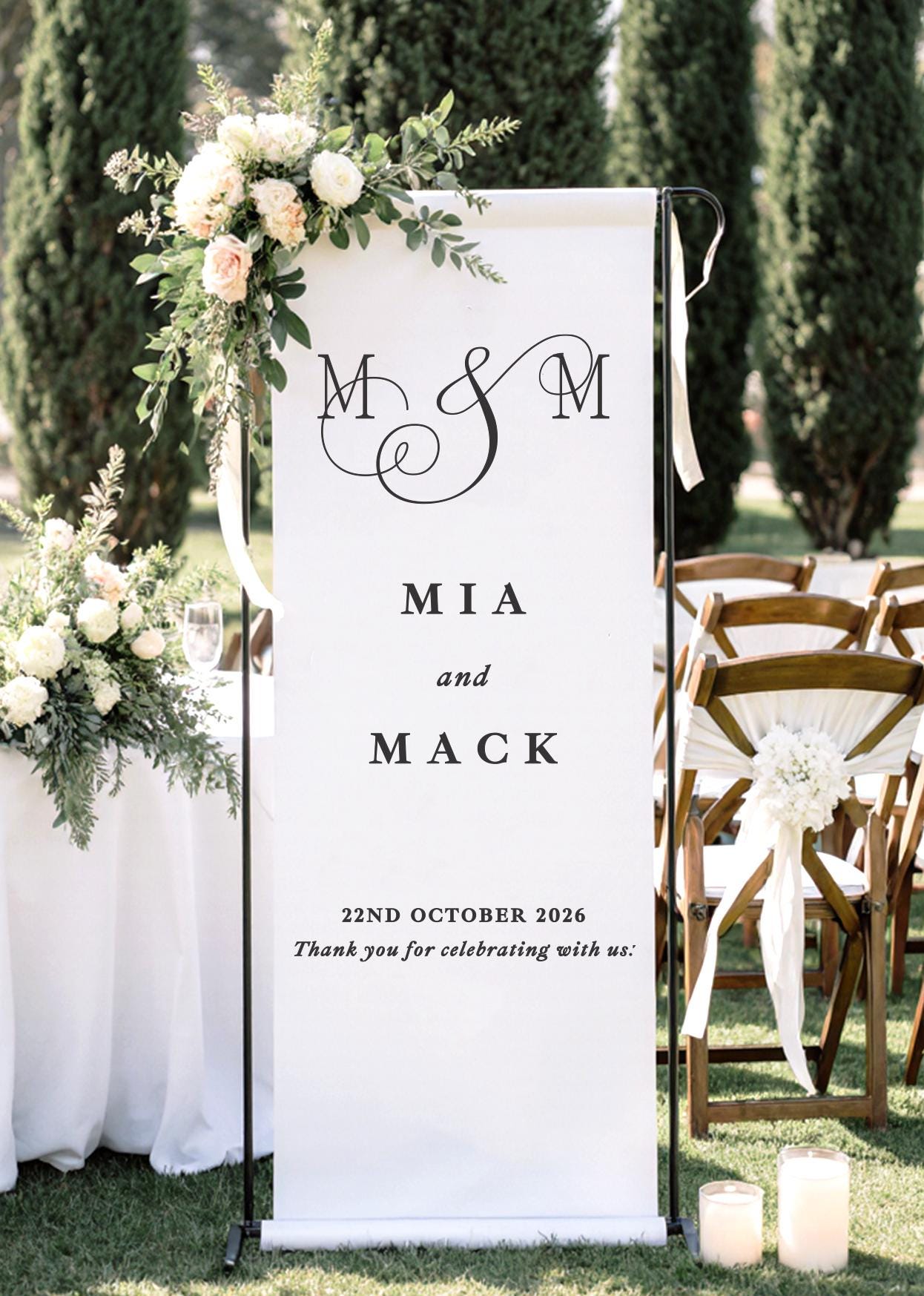 Custom Fabric Wedding Welcome Sign • Modern Linen Wedding Sign • Wedding Banner • Engagement Party • Signwinter engagement decor