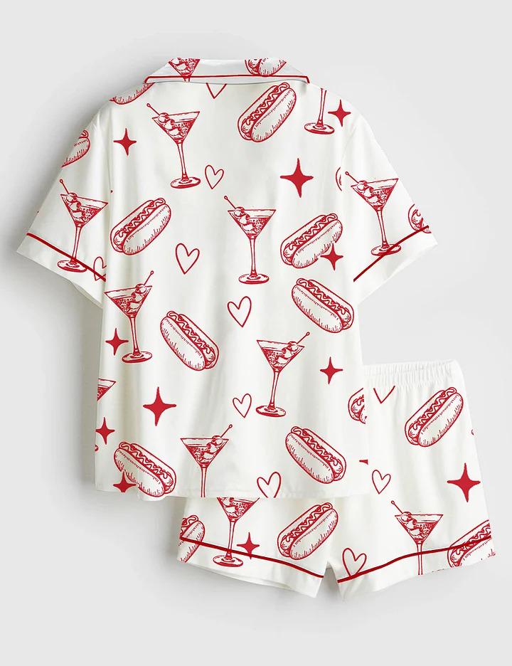 Tinis Weenies Dirty Martini Party Valentine's Day Satin Pajama Set Adults, Pajama Dirty Martini Cocktail, Homewear Tinis Weenies Gifts