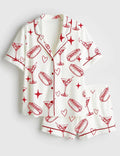Tinis Weenies Dirty Martini Party Valentine's Day Satin Pajama Set Adults, Pajama Dirty Martini Cocktail, Homewear Tinis Weenies Gifts