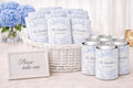 Blue and White Wedding Favor Custom Can Cooler Sleeves Personalized Cozie for Bridal Party Gift for Wedding Guests Slim and Regular Cans