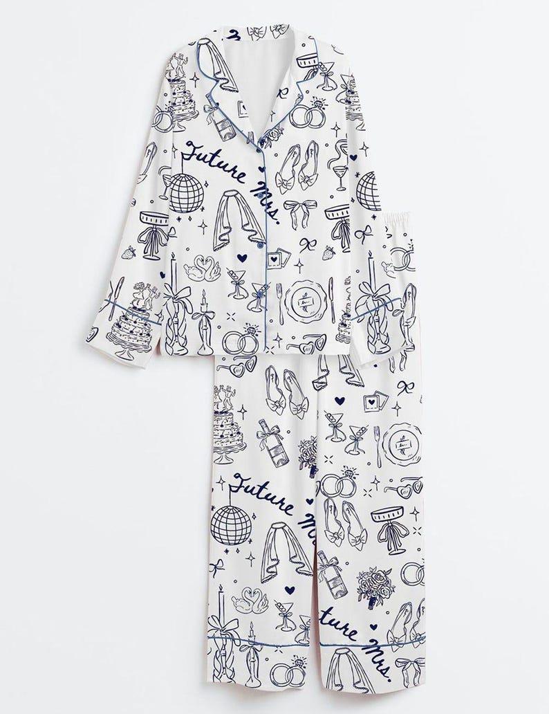 Bride Pajama Set Future Mrs Sleepwear Bachelorette Party Gift for Bride