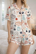 Novelty Print Pajama Set - Las Vegas Nurse Sleepwear