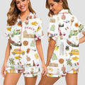 Italian Holiday Pajama Set, Women's Satin Sleepwear