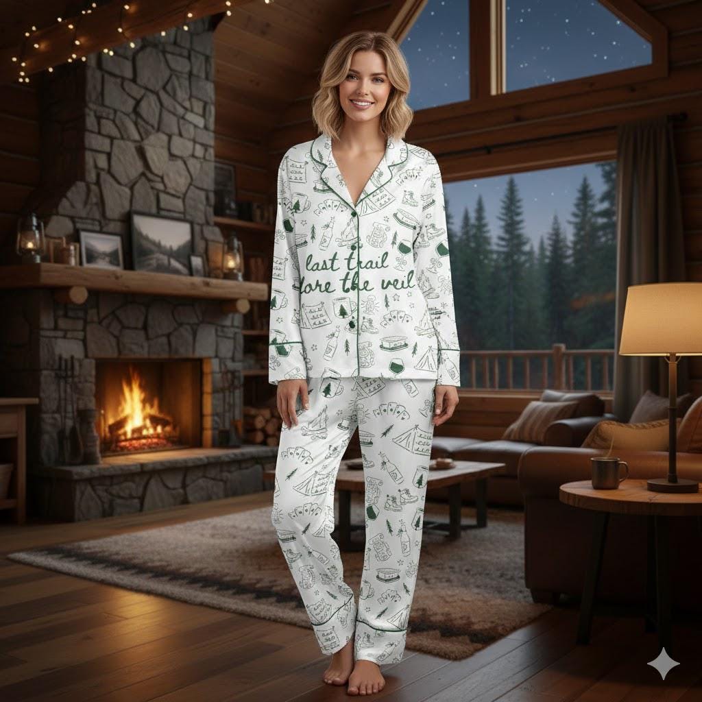Bridal Party Pajama Set – Nature Lover Wedding Sleepwear for Bride & Bridesmaids