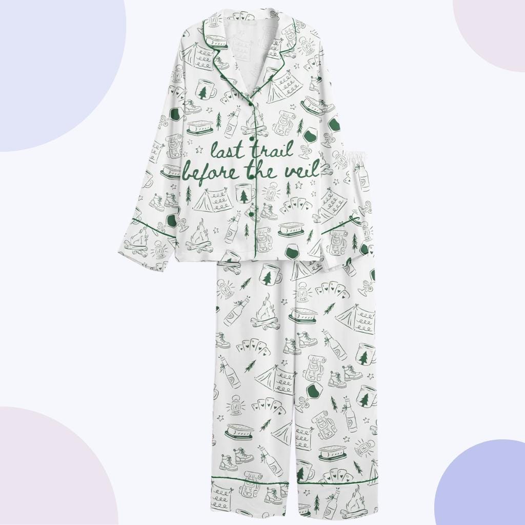 Bridal Party Pajama Set – Nature Lover Wedding Sleepwear for Bride & Bridesmaids