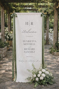 Custom Fabric Wedding Welcome Sign: Modern Polyester Ceremony Decor