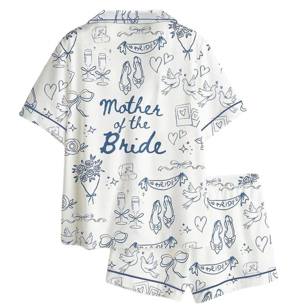 Mother of the Bride Pajamas – Bridal Party PJs – Personalized Wedding Morning Getting Ready Outfit