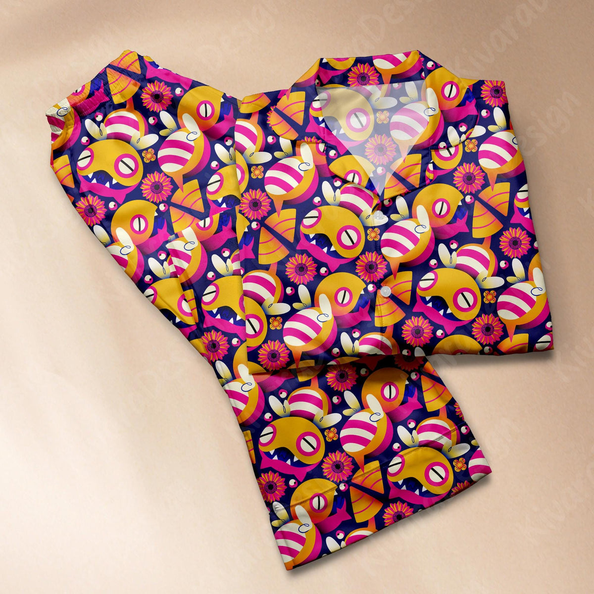 Dunsparce Pajama Set- Bug Type Anime Soft Polyester Manga Sleepwear Set