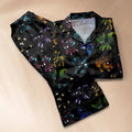 Evolutions Pajama Set, Night Style Sleepwear Polyester Pajamas, Video Game Anime Loungewear Fans