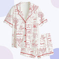 Future Mrs. Pajama Set – Romantic Cupid Toile Bridal Shower Sleepwear