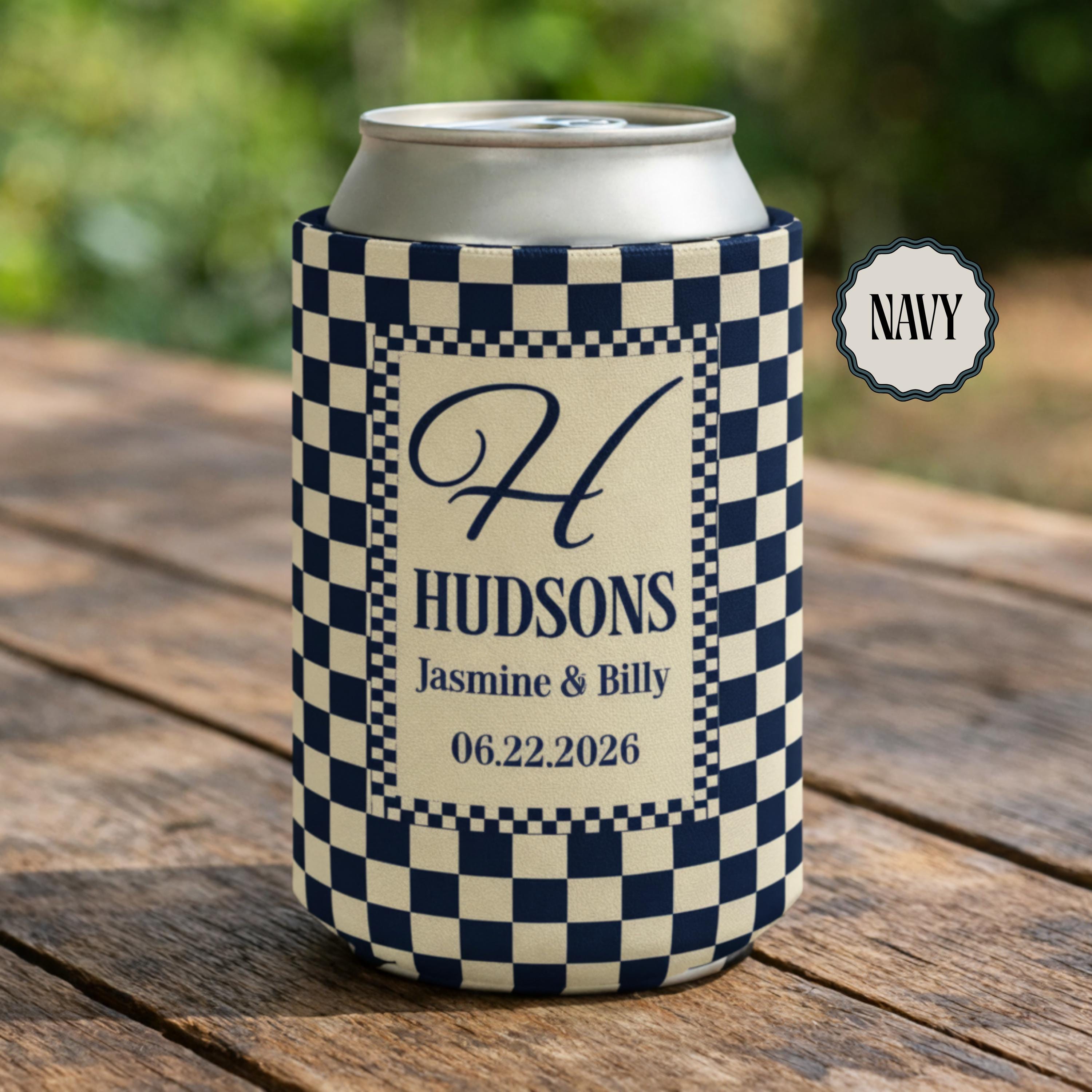 Personalized Wedding Can Coolers, Custom Monogrammed Can Coolers, Custom Can Coolers, Custom Wedding Favors, Party Favors (CZ502)