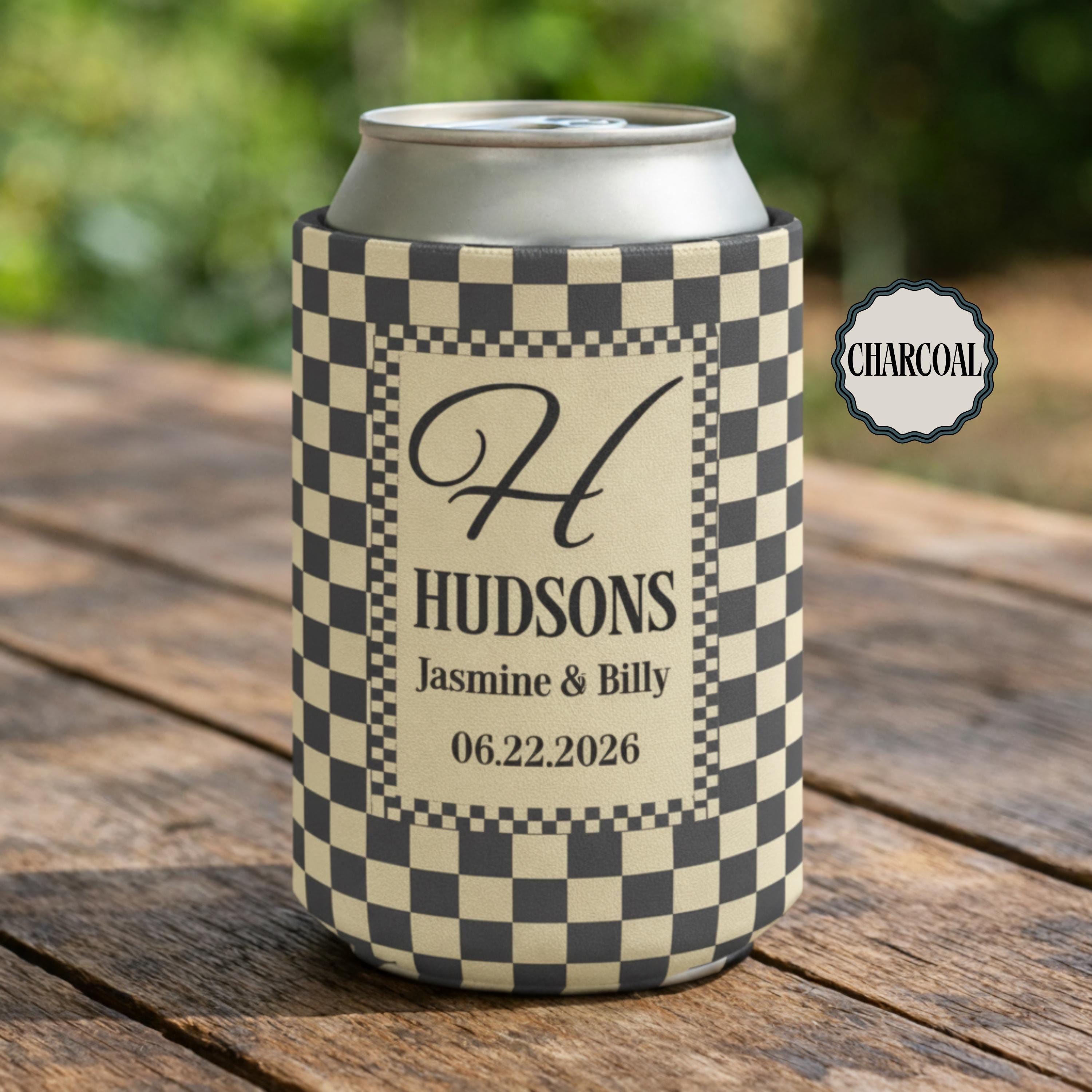 Personalized Wedding Can Coolers, Custom Monogrammed Can Coolers, Custom Can Coolers, Custom Wedding Favors, Party Favors (CZ502)