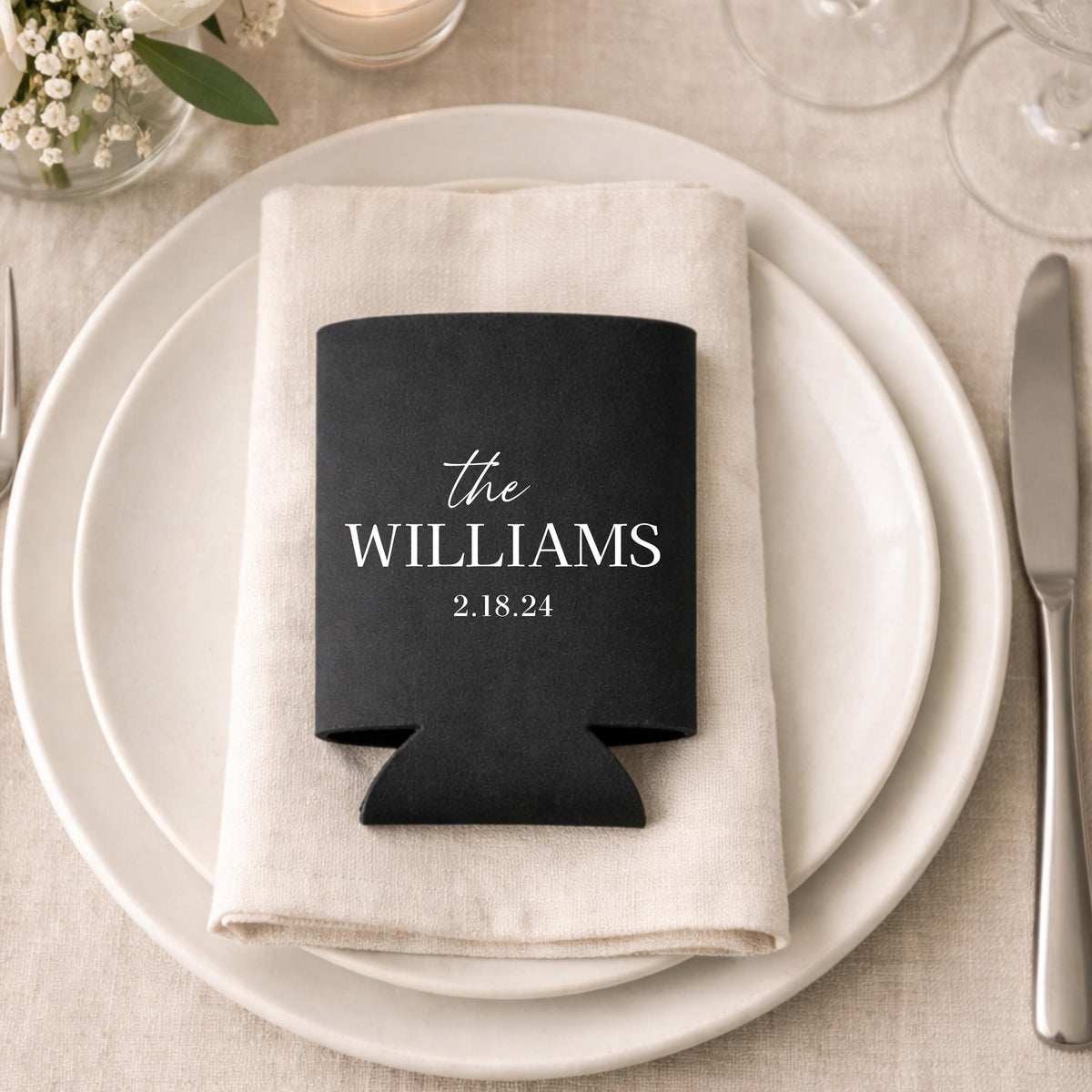 Personalized Wedding Can Coolers | Custom Can Coolers, Wedding Favors