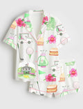 Golf Print Pajamas, Country Club Sleepwear, Womens Lounge Pajamas