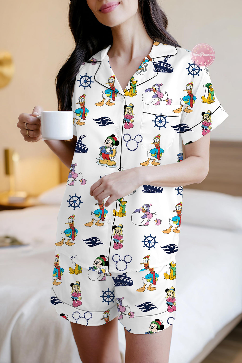 Disney Mickey and Friends Alaska Pajama, Alaska Cruise 2026 Sleepwear Set, Disney Alaska Cruise Pajama Set, Cruise Trip Loungewear