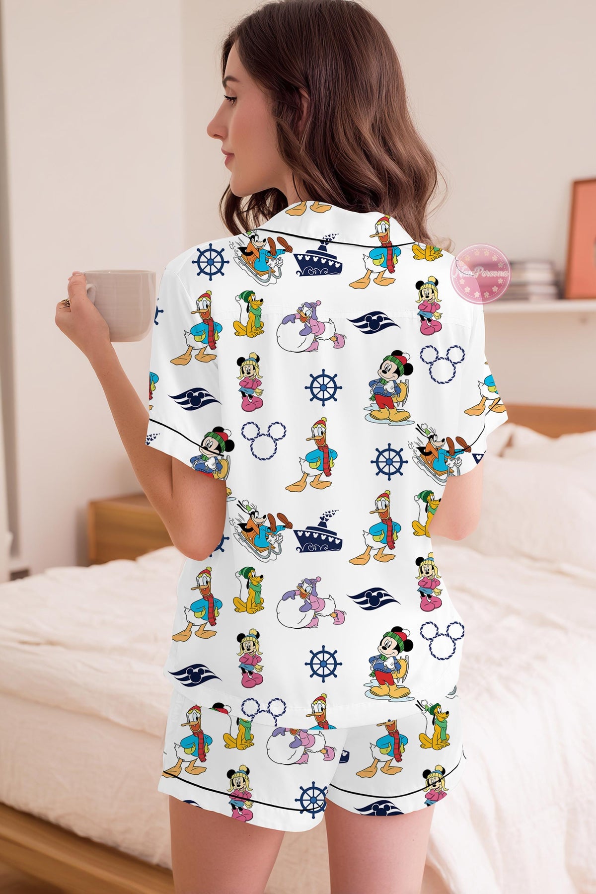 Disney Mickey and Friends Alaska Pajama, Alaska Cruise 2026 Sleepwear Set, Disney Alaska Cruise Pajama Set, Cruise Trip Loungewear