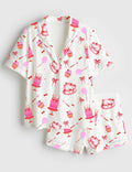 Birthday Pajamas Women Cake Sleepwear Set Birthday Gift Party Outfit