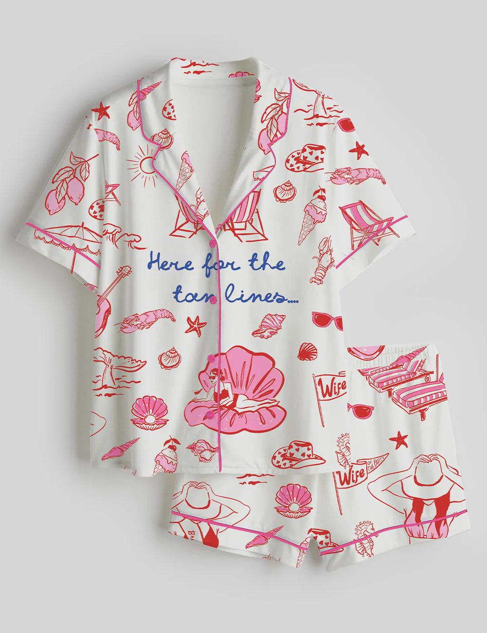 Beach Bride Pajamas – Bachelorette Party Sleepwear – Honeymoon Summer PJ Set