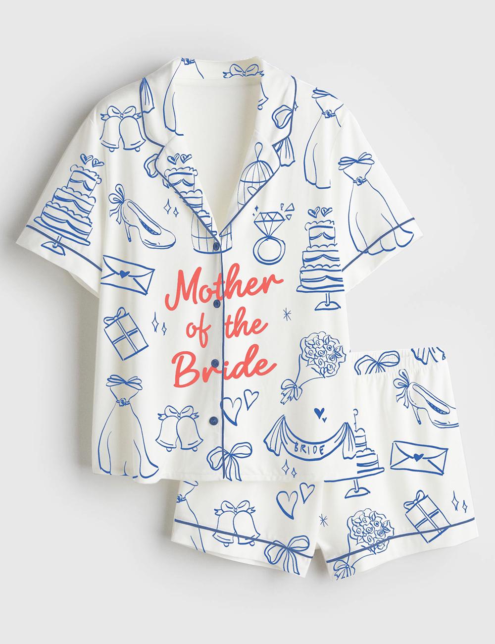 Mother of the Bride Pajamas Women, Bridal Party Sleepwear, Wedding Morning Lounge Outfit