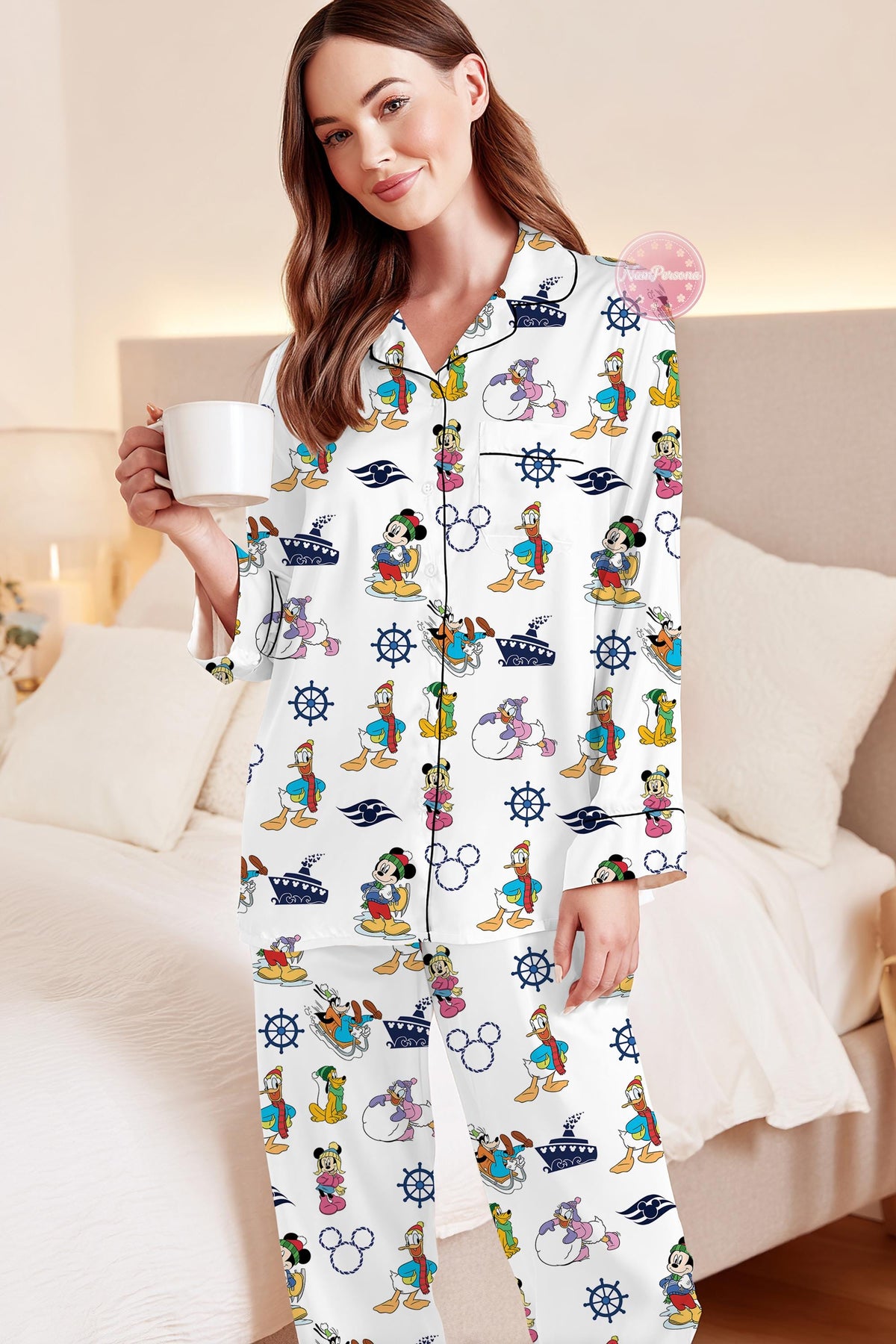Disney Mickey and Friends Alaska Pajama, Alaska Cruise 2026 Sleepwear Set, Disney Alaska Cruise Pajama Set, Cruise Trip Loungewear