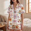 Floral Pajama Set Women Summer Sleepwear Mothers Day Mom Loungewear Christian Inspired