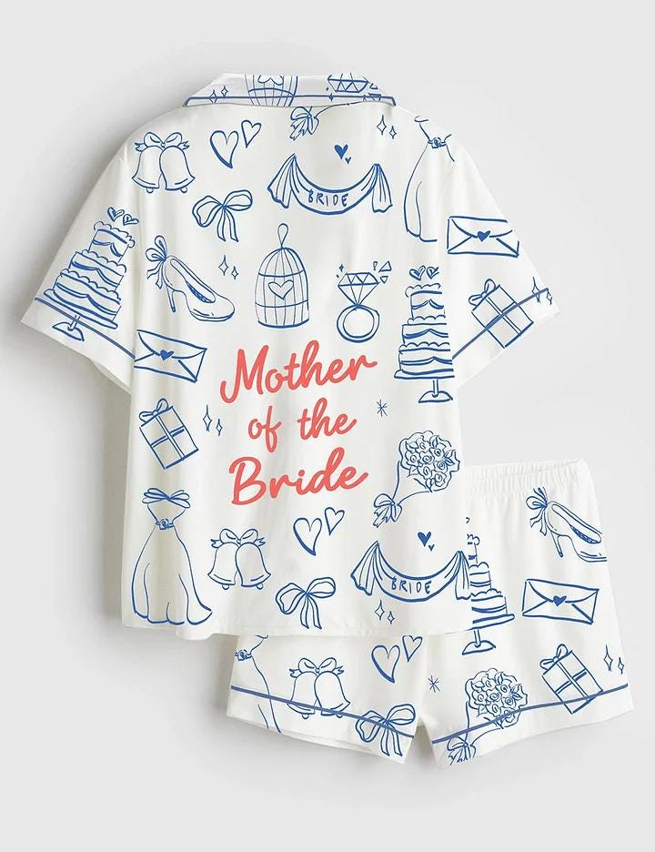 Mother of the Bride Red Satin Pajamas Set, Wedding Day PJS, Bridal Party Getting Ready Outfit, Silk Sleepwear Mom, Mother of the Groom Gift