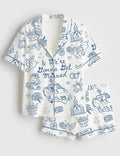 Going To The Chapel Pajamas Set, Custom We're Gonna Get Married PJS, Wedding Day Short Sleeve Sleepwear, Bridal Party Getting Ready Outfit