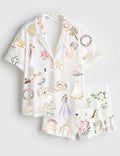 Bridal Getting Ready Pajamas Women, Bride Morning Sleepwear, Romantic Bride Lounge Outfit